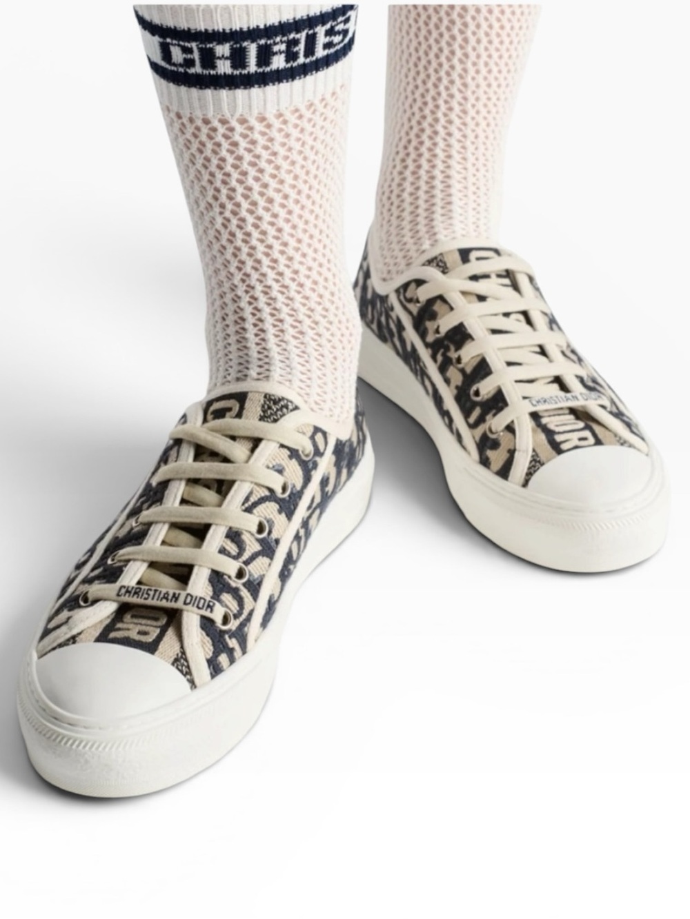 Walk'n'Dior Sneaker Deep Blue Dior Oblique Embroidered Cotton 37 - Picture 4 of 14